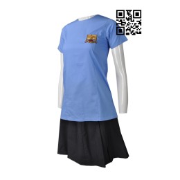 SU251  Supply women's school uniform skirt suit  Tailor-made summer uniform  uniform garment factory   singapore SU251  Supply women's school uniform skirt suit  Tailor-made summer uniform  uniform garment factory   singapore